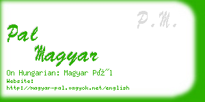 pal magyar business card